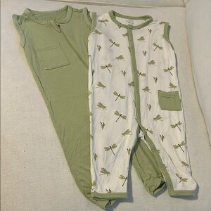 Kyte BABY Sage and Cream Dragonfly Sleep Sacks